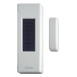 Eltako Funk-Tür-Fensterkontakt mit Batterie und Solarzelle FTKB-wg , weiß glänzend