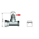 Adapter für Heizungsventil Danfoss-RA-Adapter, mit 2 Kerben (Metall)