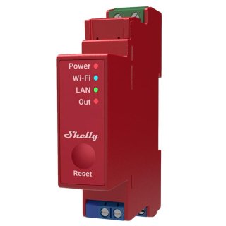 Shelly PRO 1 PM Schaltaktor mit Meßfunktion Hutschiene 16A - WLAN+Bluetooth z.B. für Home Assistant, PioBox oder Symbox