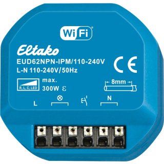 Eltako Universal-Dimmaktor IP EUD62NPN-IPM/110-240V - Apple Home - Matter über WiFi, bis 300W