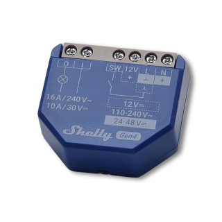 Shelly 1 GEN 4, WiFi-gesteuerter Relaisschalter, 1 Kanal 16A. Potentialfrei
