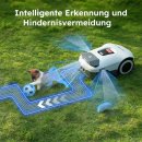 ANTHBOT Genie 800 4G Connect RTK Vision bis 1500m² - KI Mähroboter ohne Begrenzungskabel, Full Frequenzband RTK+4-Kamera-Vision Rasenmäher Roboter